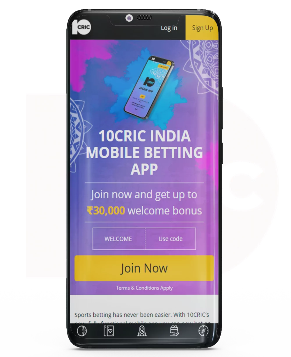 Learn more about betting via the 10CRIC mobile app.